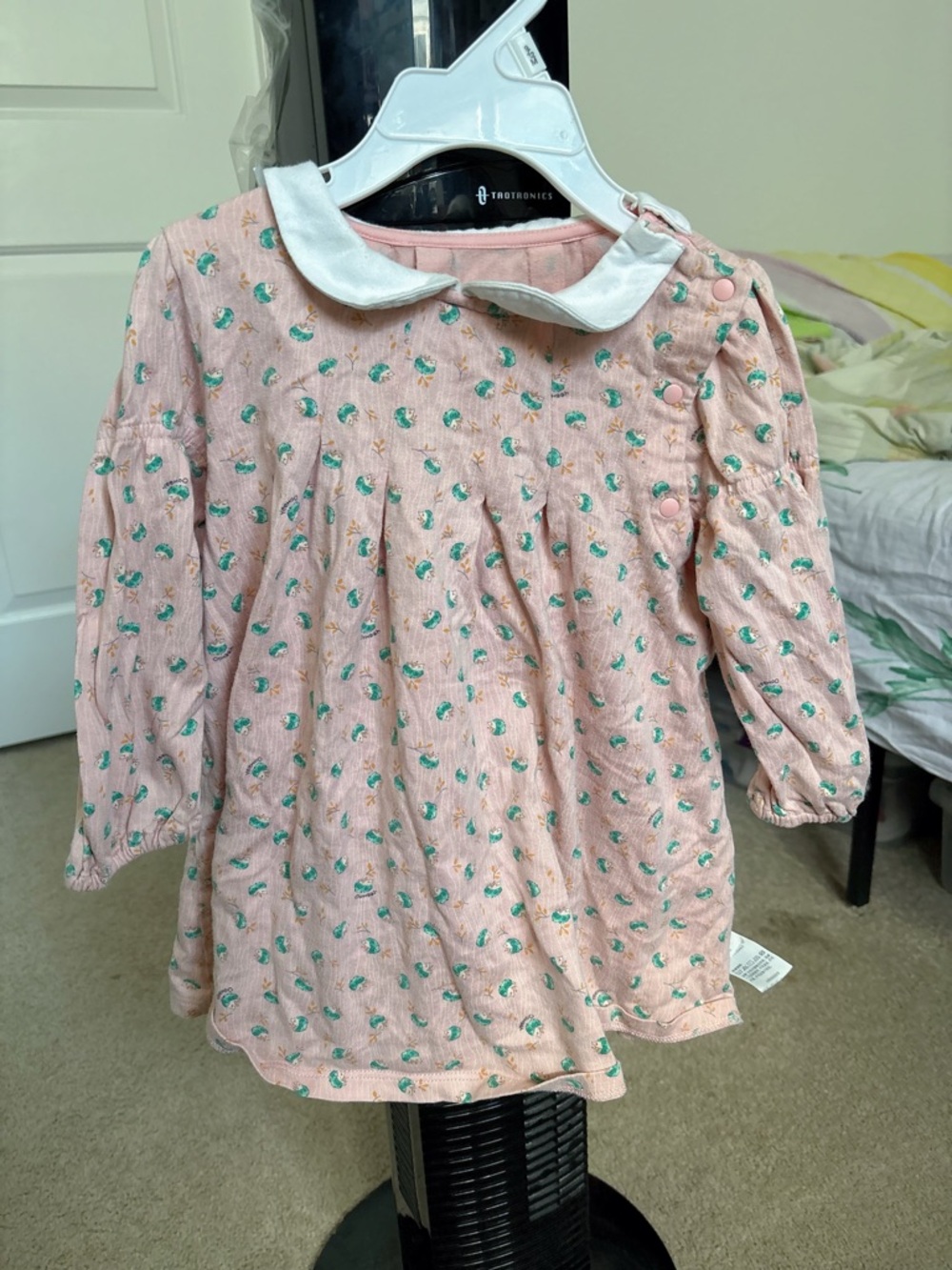 Toddler Girls long sleeve dress size 2-3T little girl top dress pink